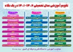 تقویم آموزشی سال تحصیلی 1402-1401 دانشگاه فنی و حرفه ای در یک نگاه 2