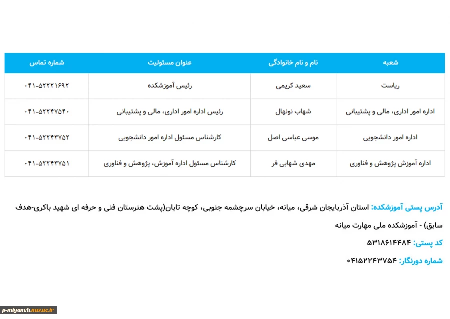ارتباط با دانشگاه 2